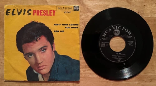 45 7" FRENCH SP ELVIS PRESLEY ASK ME RCA 45-567