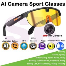 AI Smart Glasses Video Camera Call Music Translator 100 Languages Bluetooth