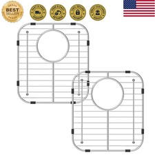 Bottom of Sink Protector Rack, Stainless Steel 13.2"x11.6" Sink Grid Dish Dry...