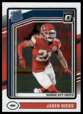2024 Donruss Optic #237 Jaden Hicks RC Rookie Kansas City Chiefs