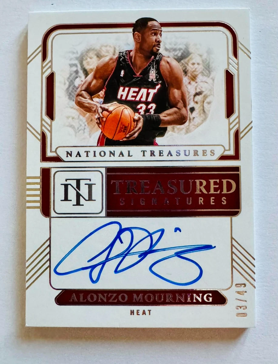 Panini Alonzo Mourning Basketball Autographed Sports Trading Cards