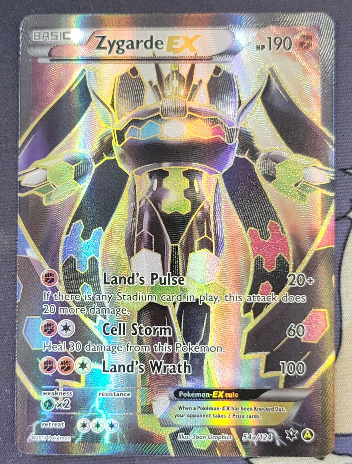 POKEMON ALTERNATE ART PROMO ZYGARDE EX 54a FULL ART HOLO FOIL NM (NEAR MINT)