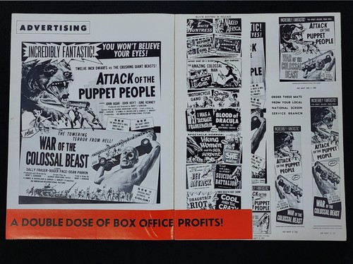 ATTACK OF THE PUPPET PEOPLE/WAR OF THE COLOSSAL BEAST 1958 * AIP SCI-FI HORROR!! - Picture 3 of 11