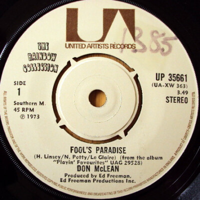 Don McLean - Fool's Paradise (7'')