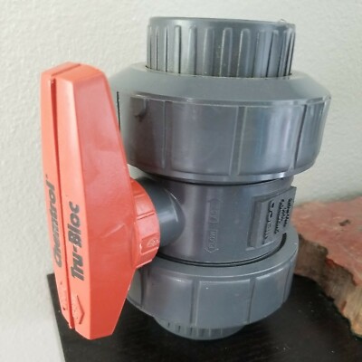 Nibco CHEMTROL 1-1/4 True Union Ball Valve threaded PVC w/ Handle S80