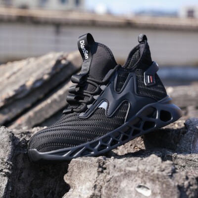 Steel Toe Work Boots Men Breathable Safety Shoes Puncture Resistant Lace Up Safety Trainers Steel Toe Cap Trainers for Men Women  main image 2