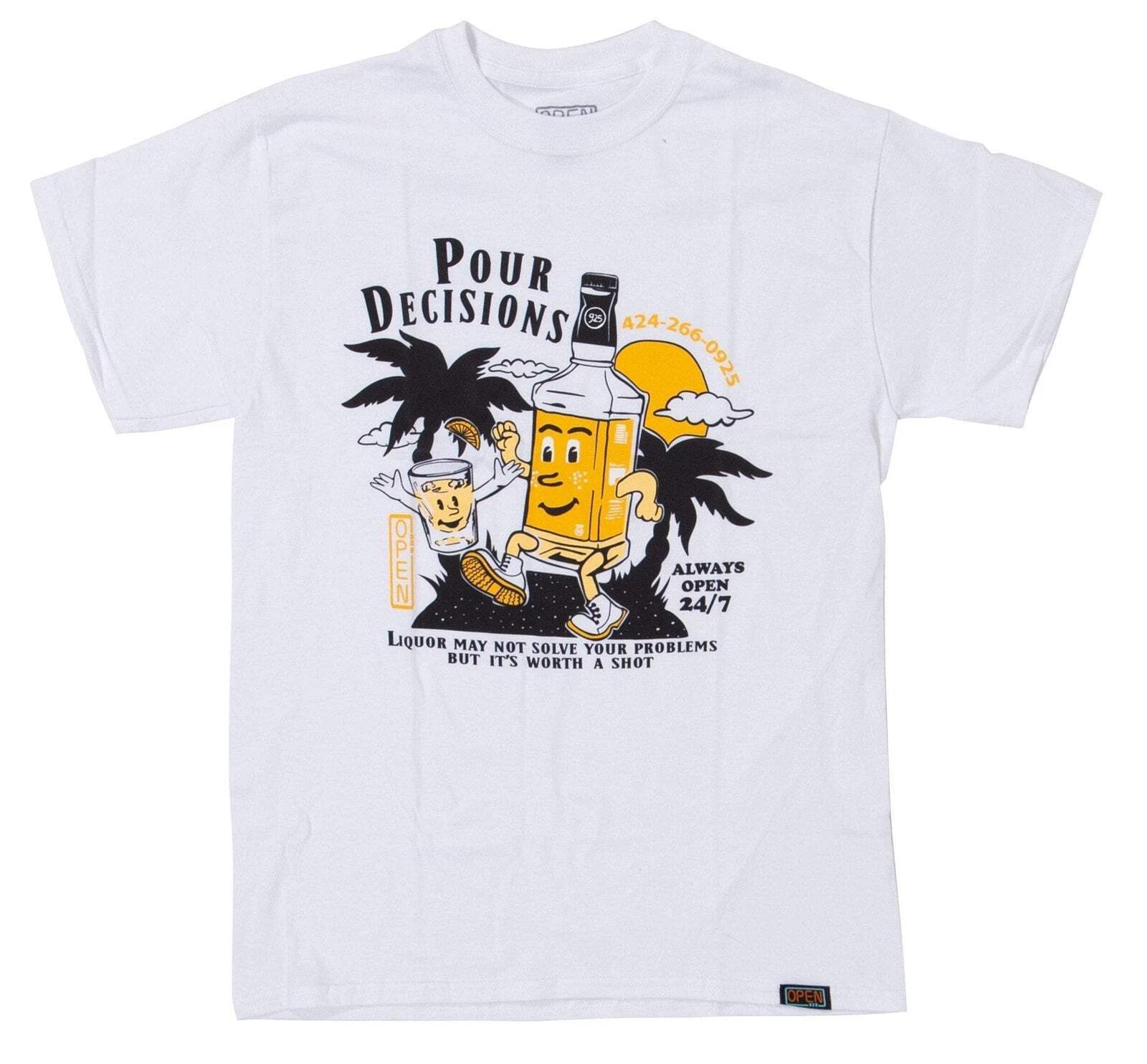 Открытая мужская футболка 925 Pour Decisions Tee Белая Унисекс 3890₽
