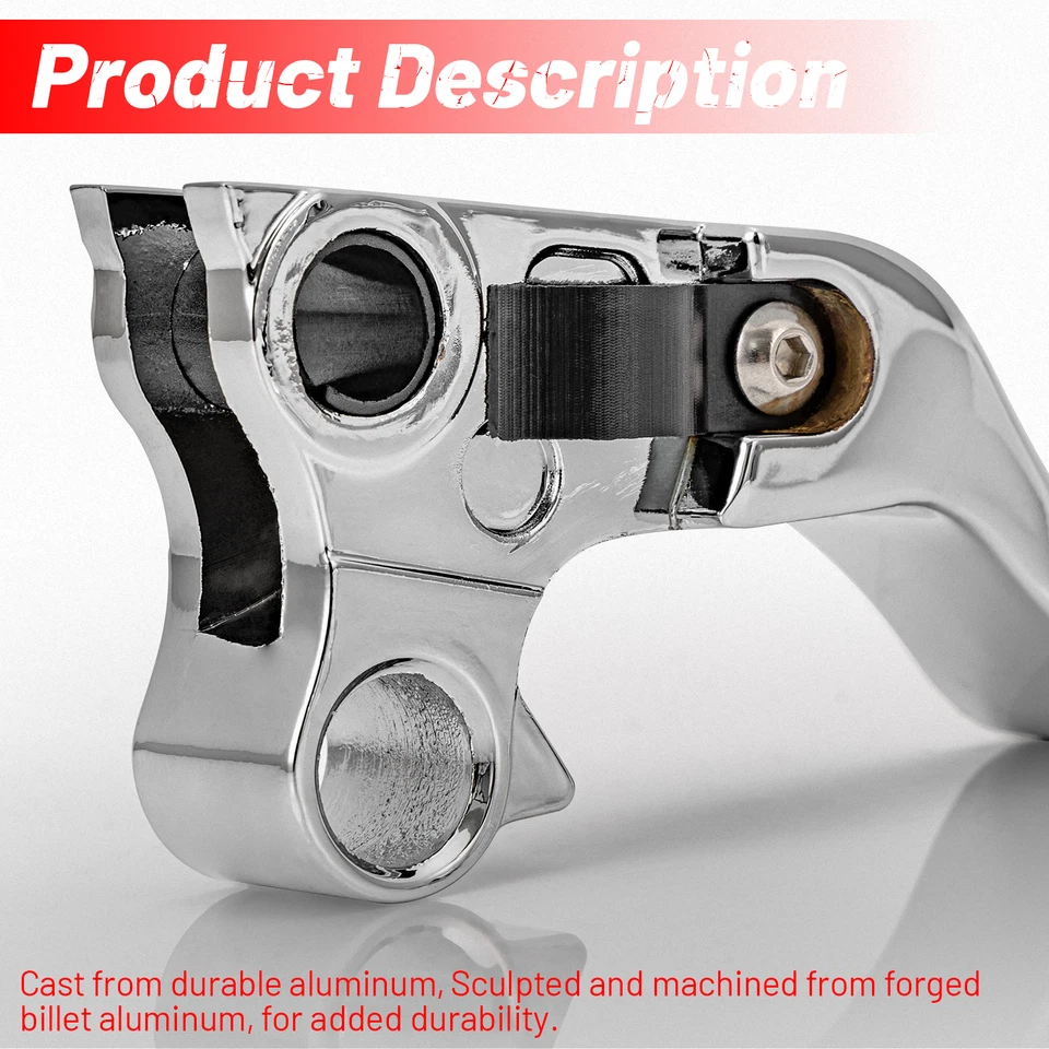 Palancas de mano cromadas palanca de freno de embrague para Harley Sportster Heritage Softail Dyna Foto 3 de 4