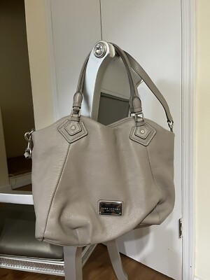 MARC By MARC JACOBS Taupe “Classic Q Fran” Leather Tote Shoulder