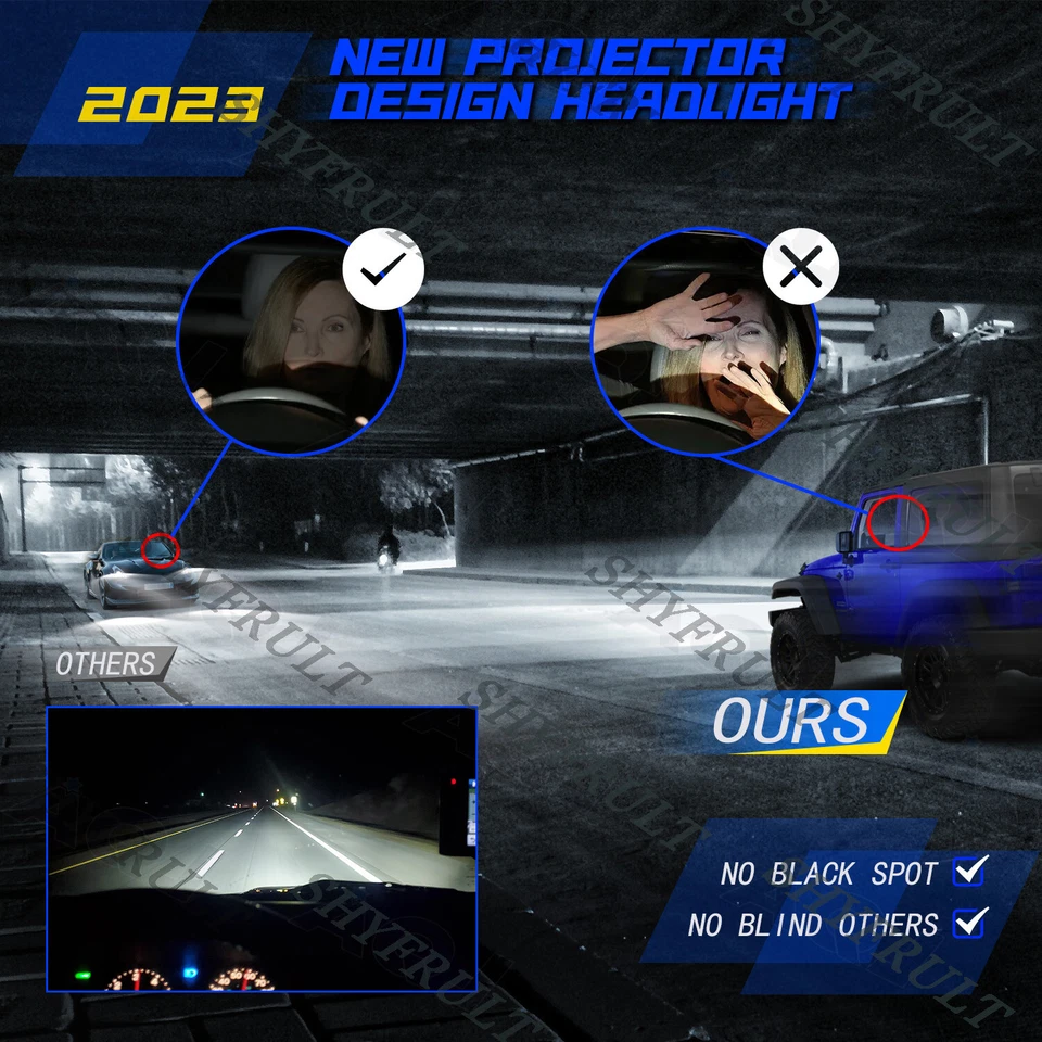 7" inch Round LED Projector Hi/Lo Beam Headlights Kit For Volkswagen Fox 89-1991 Foto 2 de 4