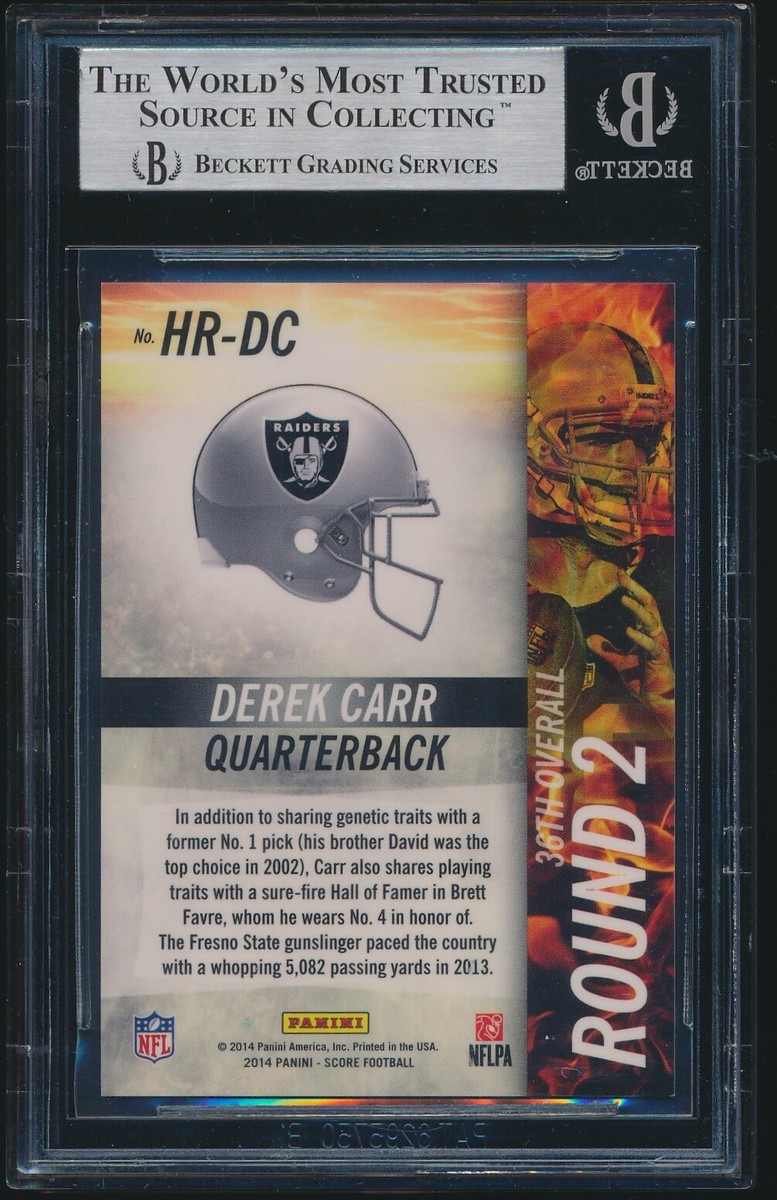2014 Panini Hot Rookies Hot Rookie Prizm Red #HRDC Derek Carr rc