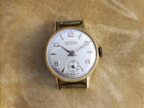 Orologio vintage Watch wristwatch Roamer 15 rubini oro 18k. Anni 50 fifties  gold | eBay