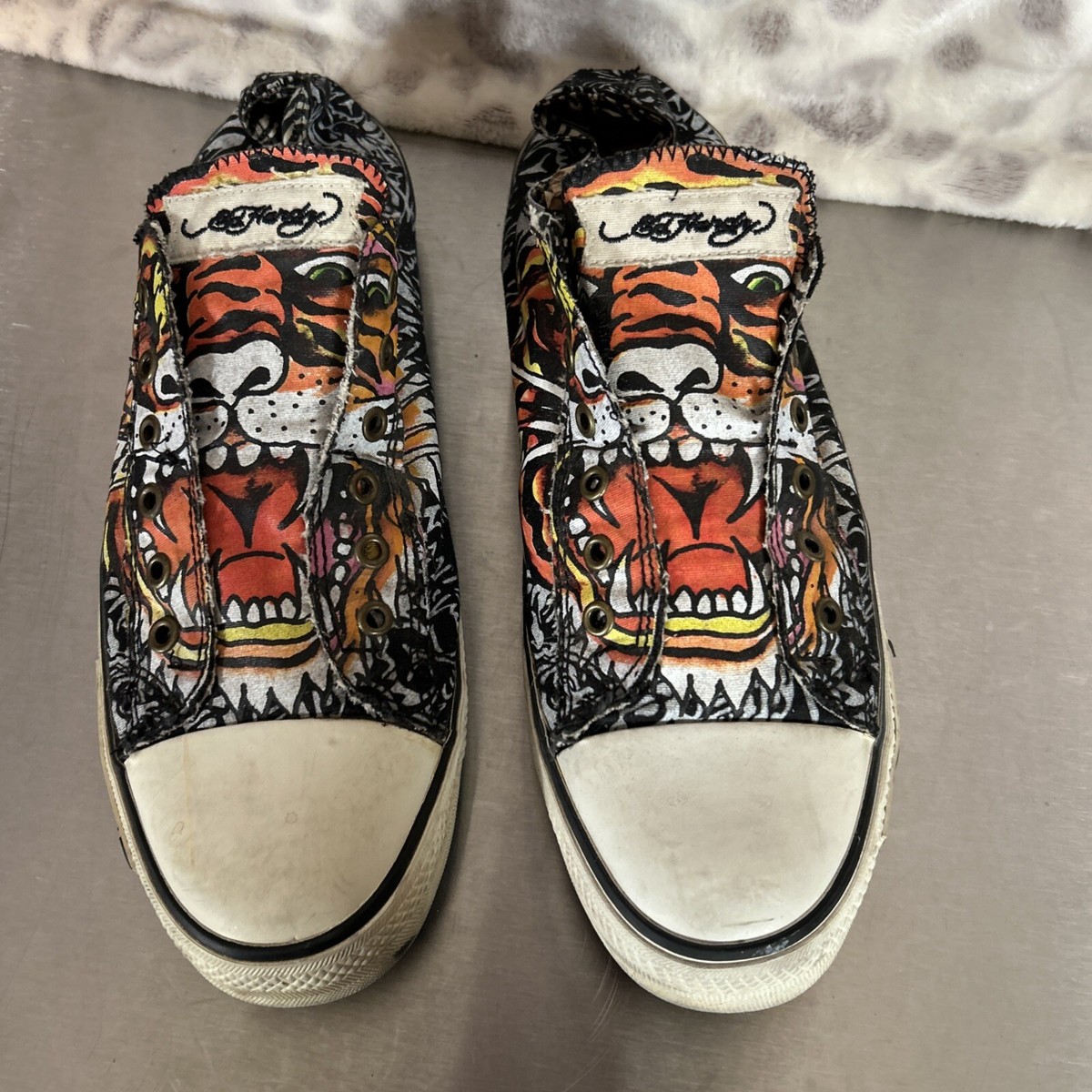 エドハーディー Ed Hardy Slip On Tiger Graphic Sneakers Size 13 | eBay
