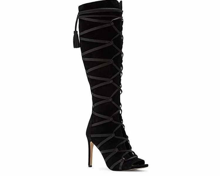 Vince Camuto CARSEY Suede Caged Over the Knee Boots 6.5 M eBay