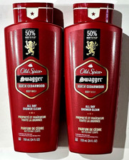 2 Pack Old Spice Swagger Scent Of Cedarwood Body Wash All Day Shower Clean 24oz.