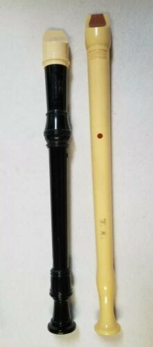 FLUTE RECORDER DOLMETSCH WOODWIND LOT OF 2 MADE IN GERMANY/ ENGLAND VINTAGE - Picture 1 of 12