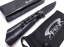 Pocket Knife Wood Handle Spring Assisted EDC Flipper Blade All Black