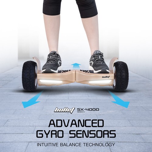 BULLET SX-4000 Hoverboard Scooter 8.5" Wheels 700W Superior Self Balancing - Picture 3 of 12