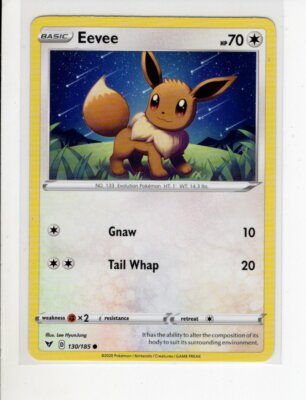VIVID VOLTAGE SET EEVEE POKEMON CARD 130/185 NM/M | eBay
