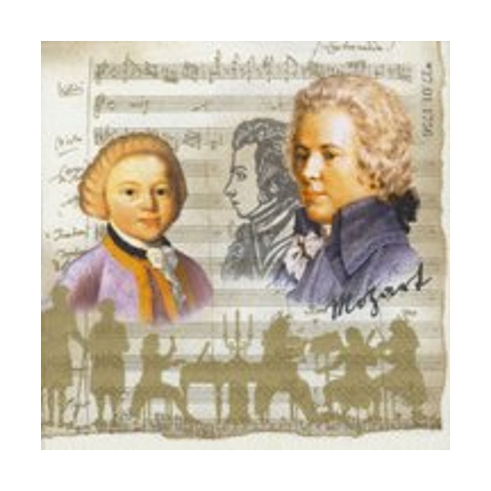 Paper Napkins Serviettes Mozart Classical Cream Luncheon Party 3-ply Disposable