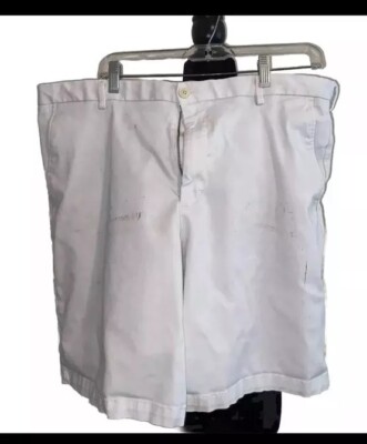 Izod Saltwater Bermuda Khaki Shorts Mens Beige Size 38 Inseam 9.5