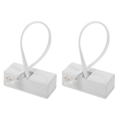 2 Pcs Telephone Line Plug Landline Splitter Analog - Afbeelding 2 van 12