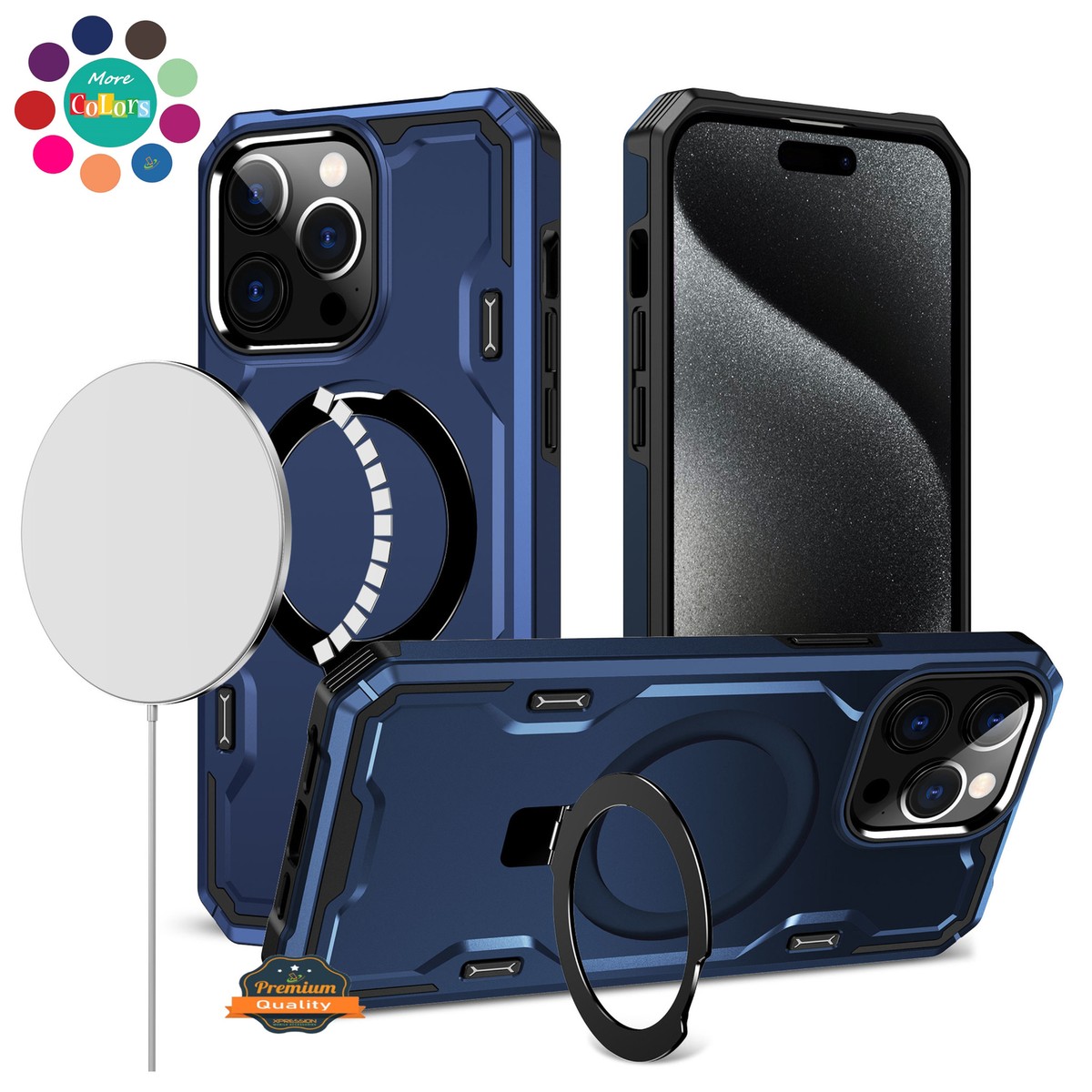 For iPhone 12 Pro Max Invisible Ring Stand Compatible with MagSafe