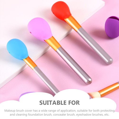 6 Pcs Custodia Per Pennelli Da Trucco Viaggiare Mancare Porta Antipolvere - Foto 9 di 12