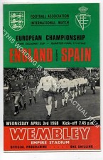 (Gb6873-A) Football Programme, England v Spain 3/4/1968 EX