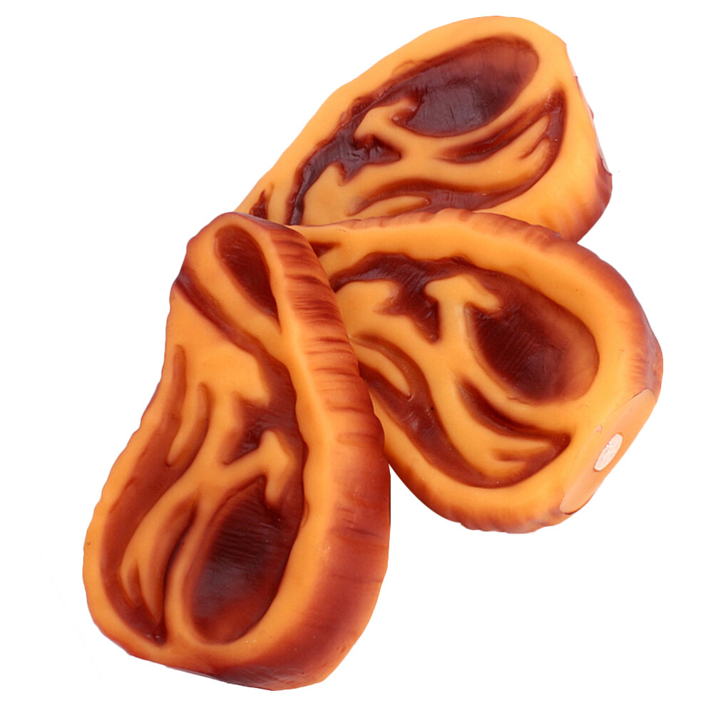Lovely Plastic Steak Design Dog Toy Puppy Chew Squeak Sound for Small Dogs Pet