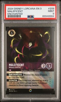 Disney Lorcana Maleficent Mistress of All Evil Enchanted #209/204