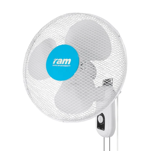 RAM 16" 400mm 3 Speed 40W Oscillating Wall Mountable Fan Hydroponics