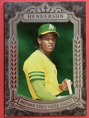 2014 Topps Before They Were Great #BG-8 Rickey Henderson Athletics
