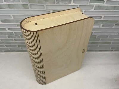 Wooden Jewelry Box Decorative Bookcase Book Box Laser Cut