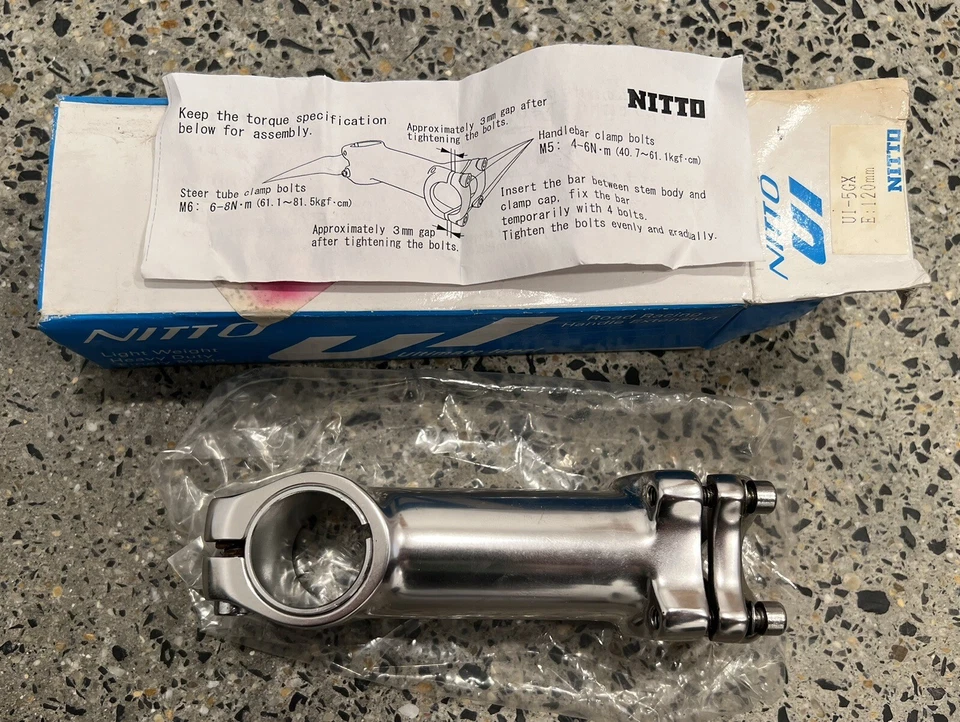Nitto UI-5GX 120mm, +/-8°, 26mm clamp, 1-1/8 / 1” steerer, Silver not grey! NJS - Image 4 of 4