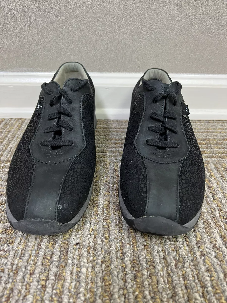 Finn Comfort Women s Melk Comfort Shoes Size 7 Black Stretch NO INSOLES