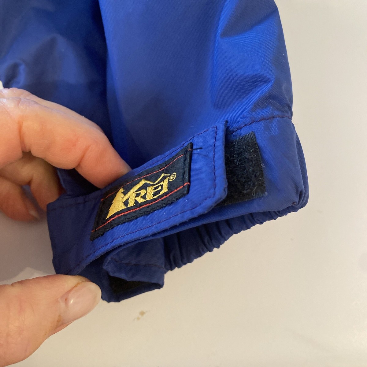 REI Jacket Hooded Nylon Womens XS Elements Blue Full Zip Pockets