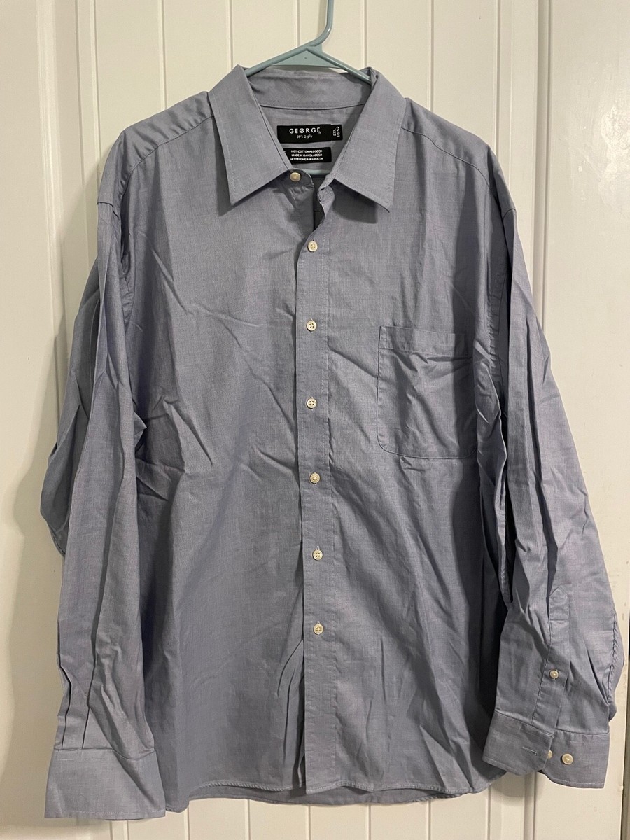 2xl mens dress shirt size VKWEAR Omega Men's Short Sleeve Dress Shirt (Navy, 2xl), Size: 2XL (18-18.5), Blue