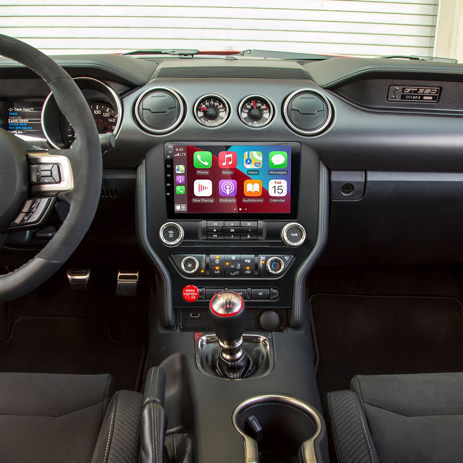 For 2015-2021 Ford Mustang Radio Upgrade Kit Car Stereo Radio Carplay Android 13