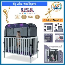 Portable Baby Crib Mesh Tent Mosquito Net Safety Cover for Toddler