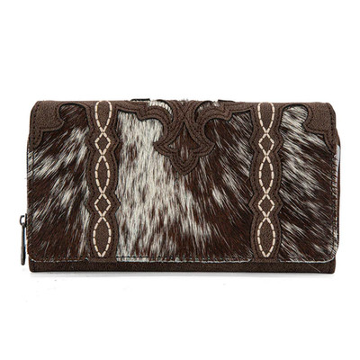 Trinity Ranch Genuine Hair-On Cowhide RFID Protected Collection Wallet