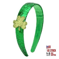 St. Patrick's Day Headbands for Women Girls, Glitter Green Headband Sparkly