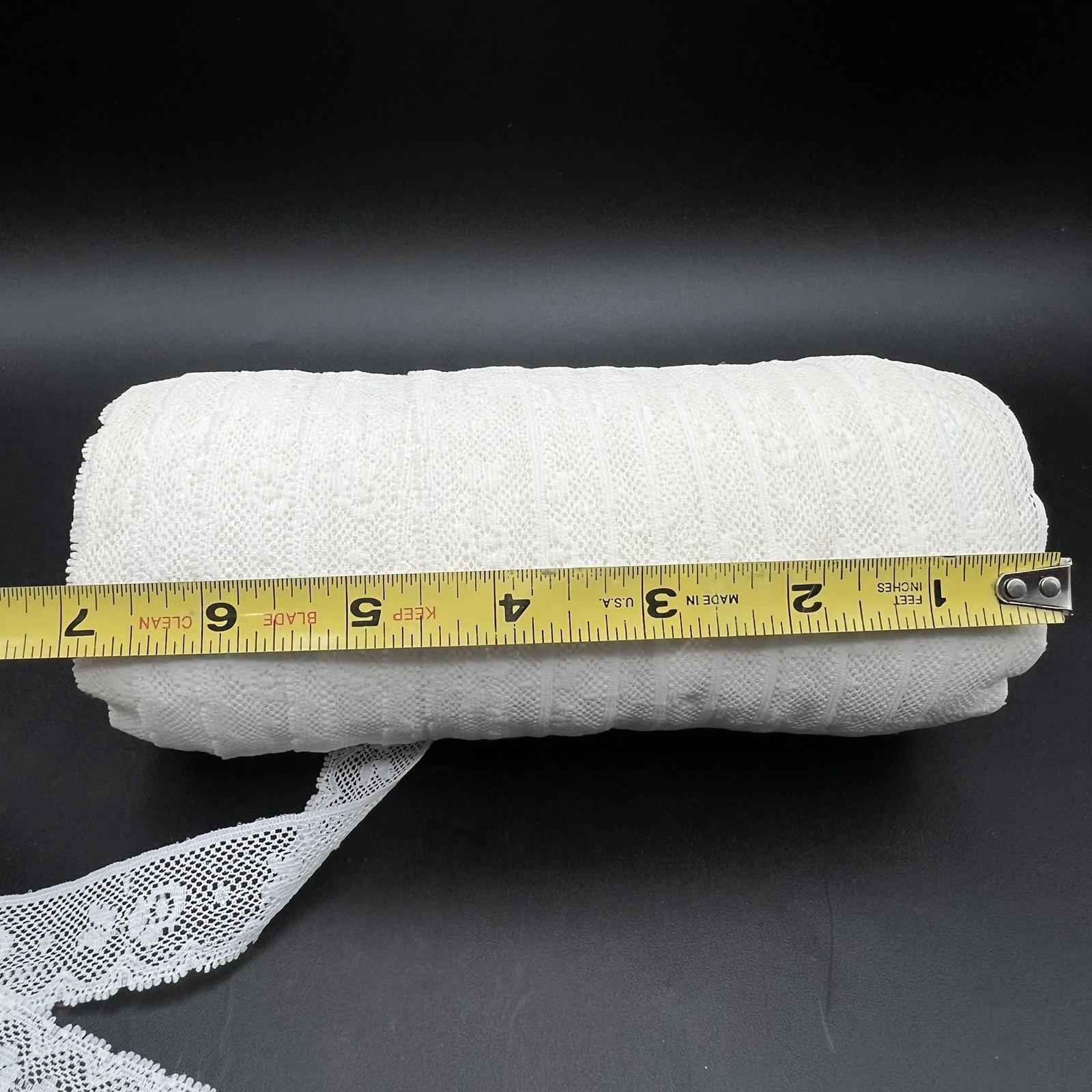 Cream Scalloped Edge Floral Lace Sewing Trim Spool 1" Wide Many Yards Off White thumbnail 8