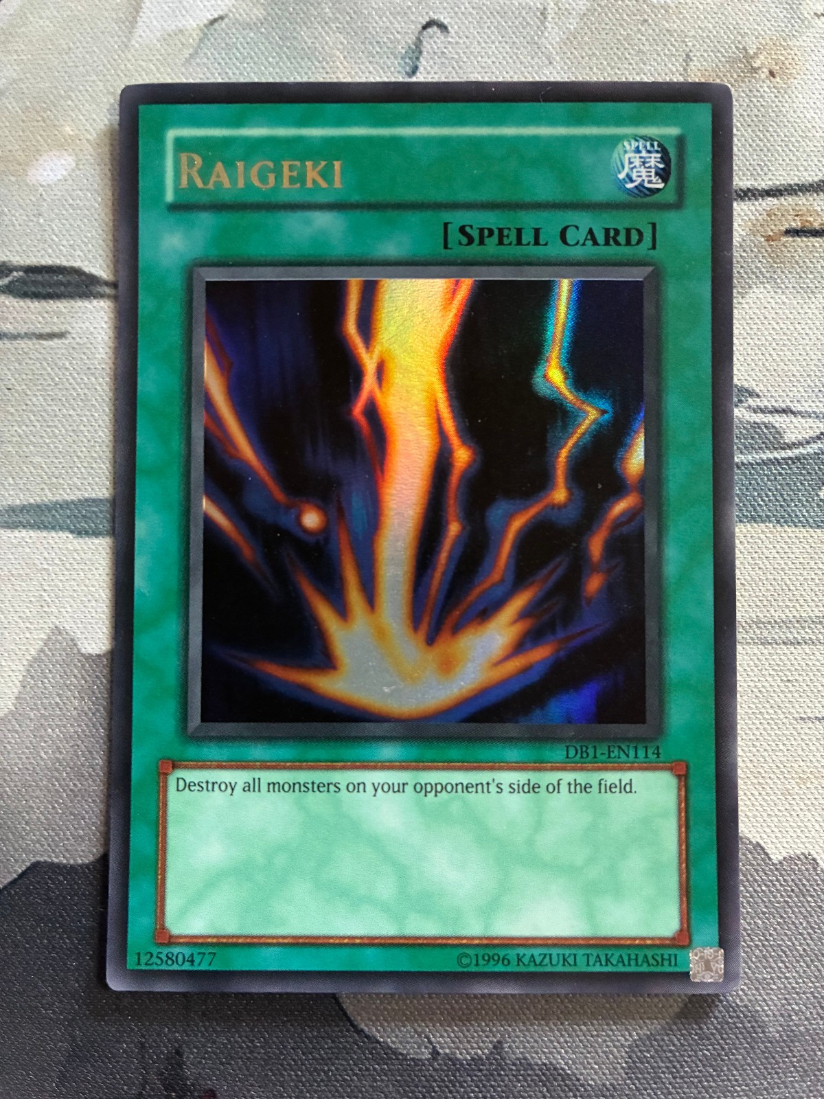 Raigeki DB1-EN114 YuGiOh Dark Beginning 1 trading card — raw and PSA graded price guide
