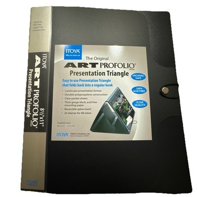 ITOYA Art Profolio Presentation Triangle 8.5x11 Portfolio Folder Black