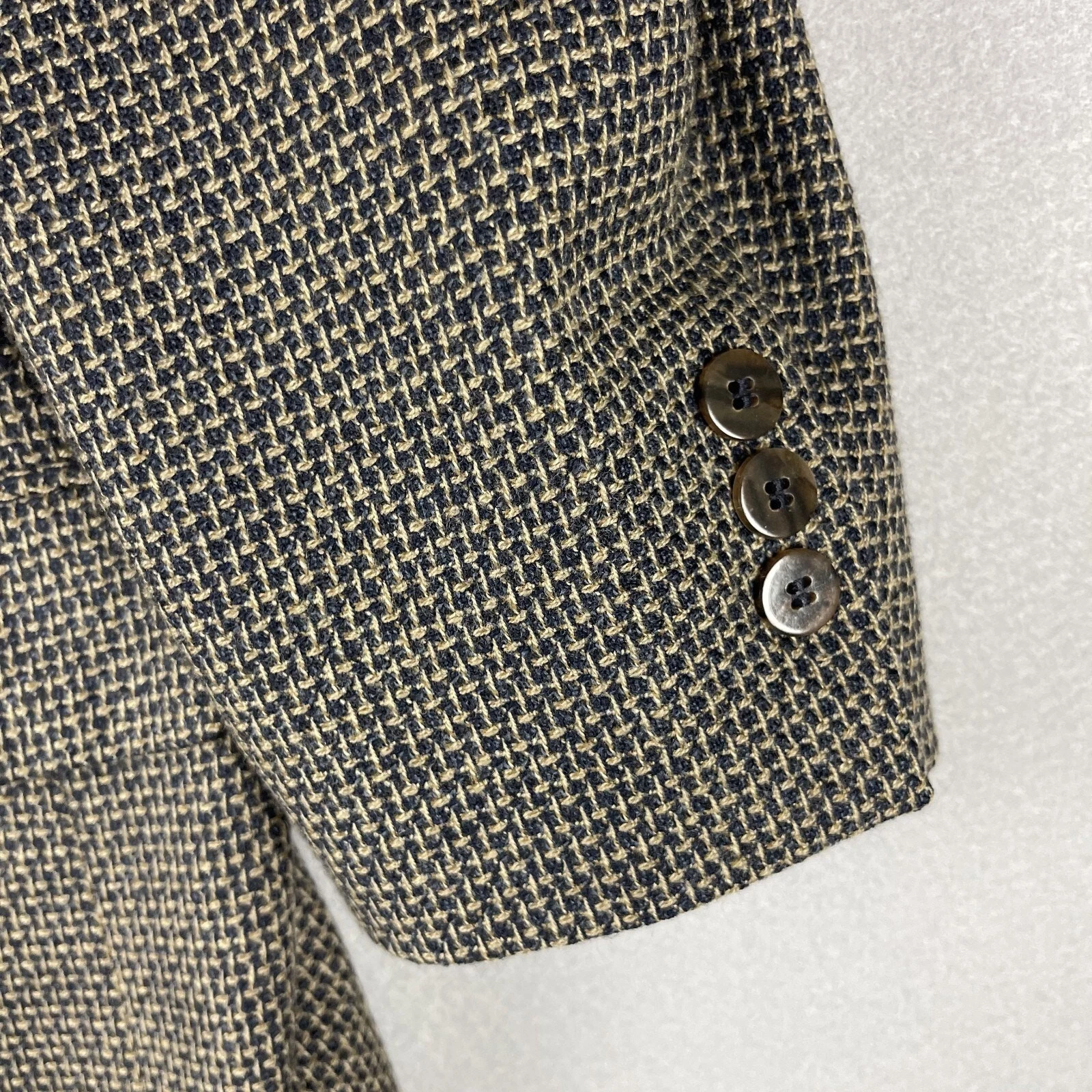 Andre Vachon Lambswool Blazer Sport Coat Mens 46S Brown 2 Button image 13