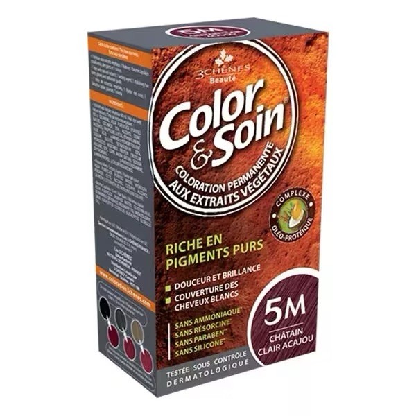 Coloration Color & Soin 5M Châtain Clair Acajou aux Extraits Végétaux Purs