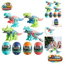 4 Pack Jumbo Dinosaur Eggs with Adjustable Toys - Perfect for Kids Easter Gifts