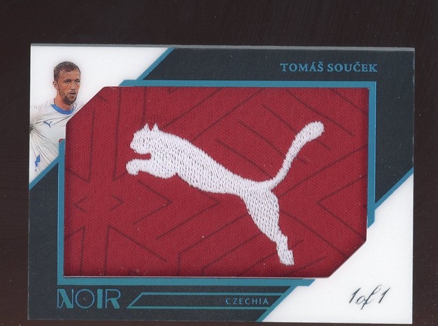 2024 Panini Noir Soccer Tomas Soucek Puma Brand Platinum Logo Tags 1/1