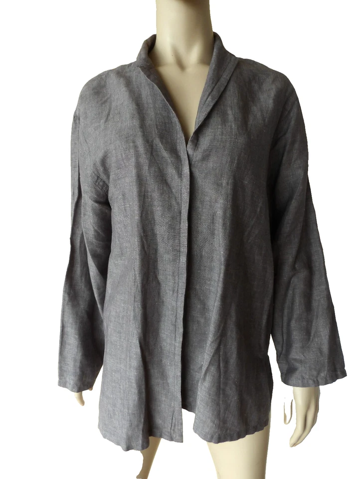 Talbots Sz L Pure Irish Linen Jacket Blazer Topper Light Coat Not Lined Vintage - Image 2 of 4